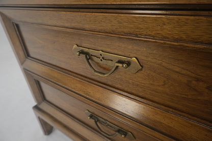American Walnut 9 Drawers Long Dresser Credenza on Bracket Feet Tomasville MINT!