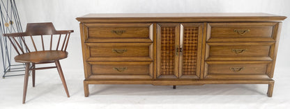 American Walnut 9 Drawers Long Dresser Credenza on Bracket Feet Tomasville MINT!