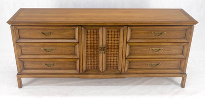 American Walnut 9 Drawers Long Dresser Credenza on Bracket Feet Tomasville MINT!