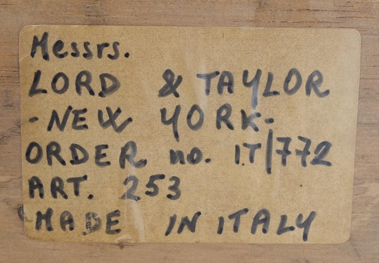 EstablishedLines Italian Parquet Burl Wood Bombe Style Compact Entry Chest of Drawers Dresser