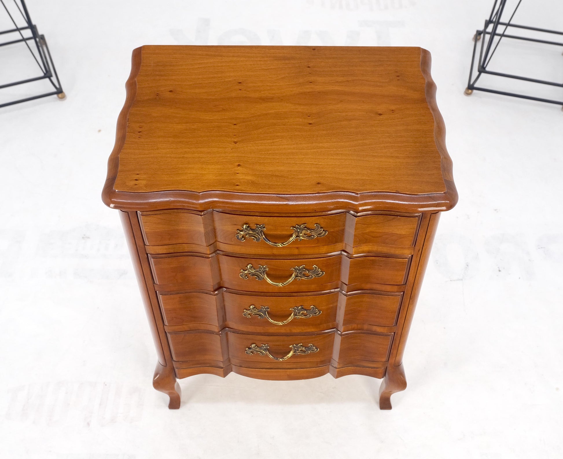 EstablishedLines Country French Solid Cherry Miniature Dresser Chest of Drawers Stands 4 Drawers
