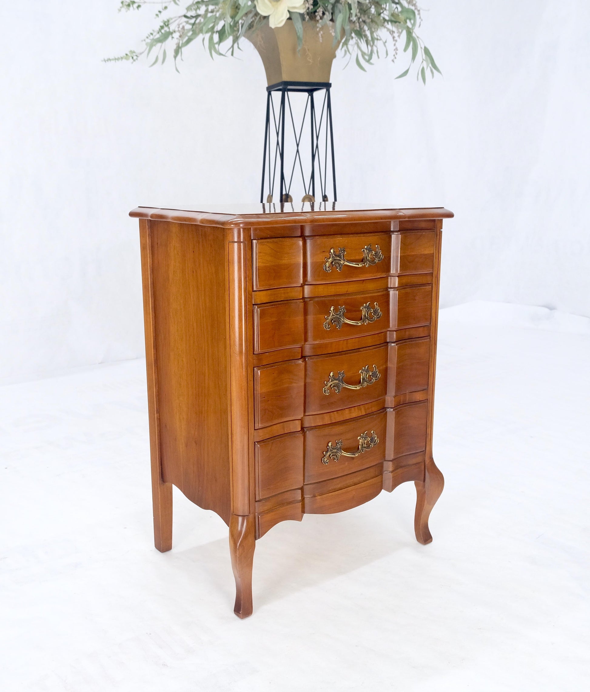 EstablishedLines Country French Solid Cherry Miniature Dresser Chest of Drawers Stands 4 Drawers