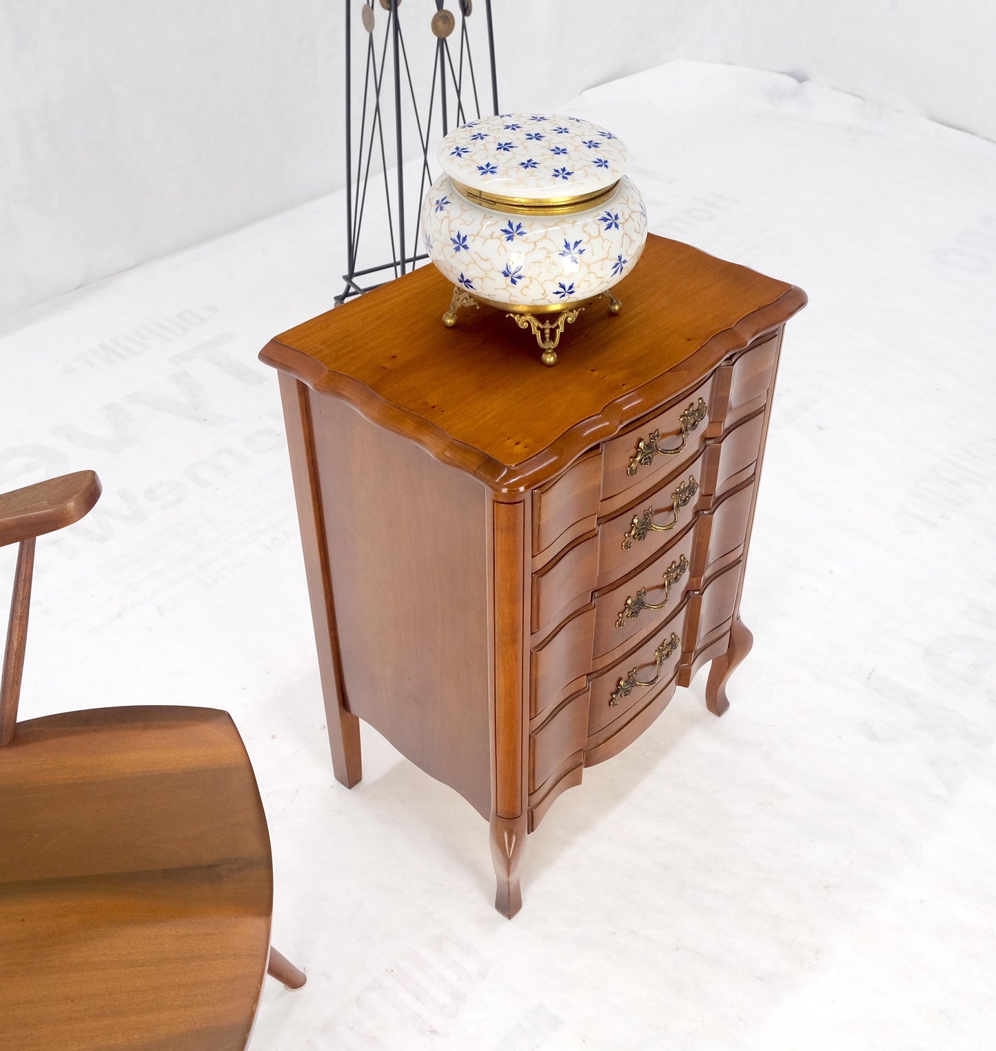EstablishedLines Country French Solid Cherry Miniature Dresser Chest of Drawers Stands 4 Drawers