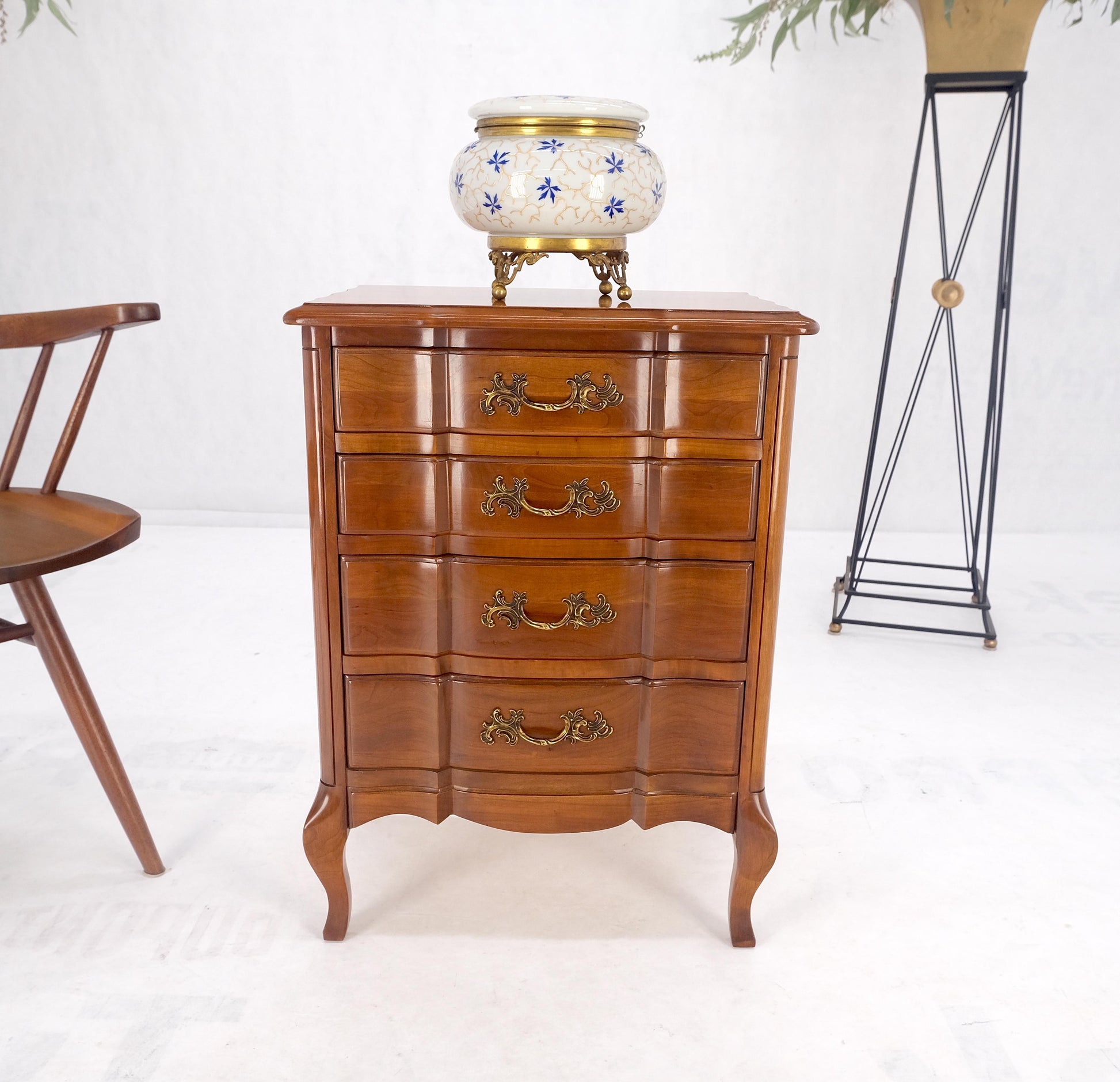 EstablishedLines Country French Solid Cherry Miniature Dresser Chest of Drawers Stands 4 Drawers