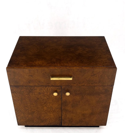 EstablishedLines Mid Century Widdicomb Burl Wood Two Door One Drawer End Table Nightstand Mint!
