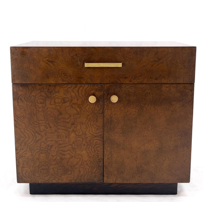 EstablishedLines Mid Century Widdicomb Burl Wood Two Door One Drawer End Table Nightstand Mint!