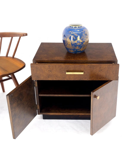 EstablishedLines Mid Century Widdicomb Burl Wood Two Door One Drawer End Table Nightstand Mint!