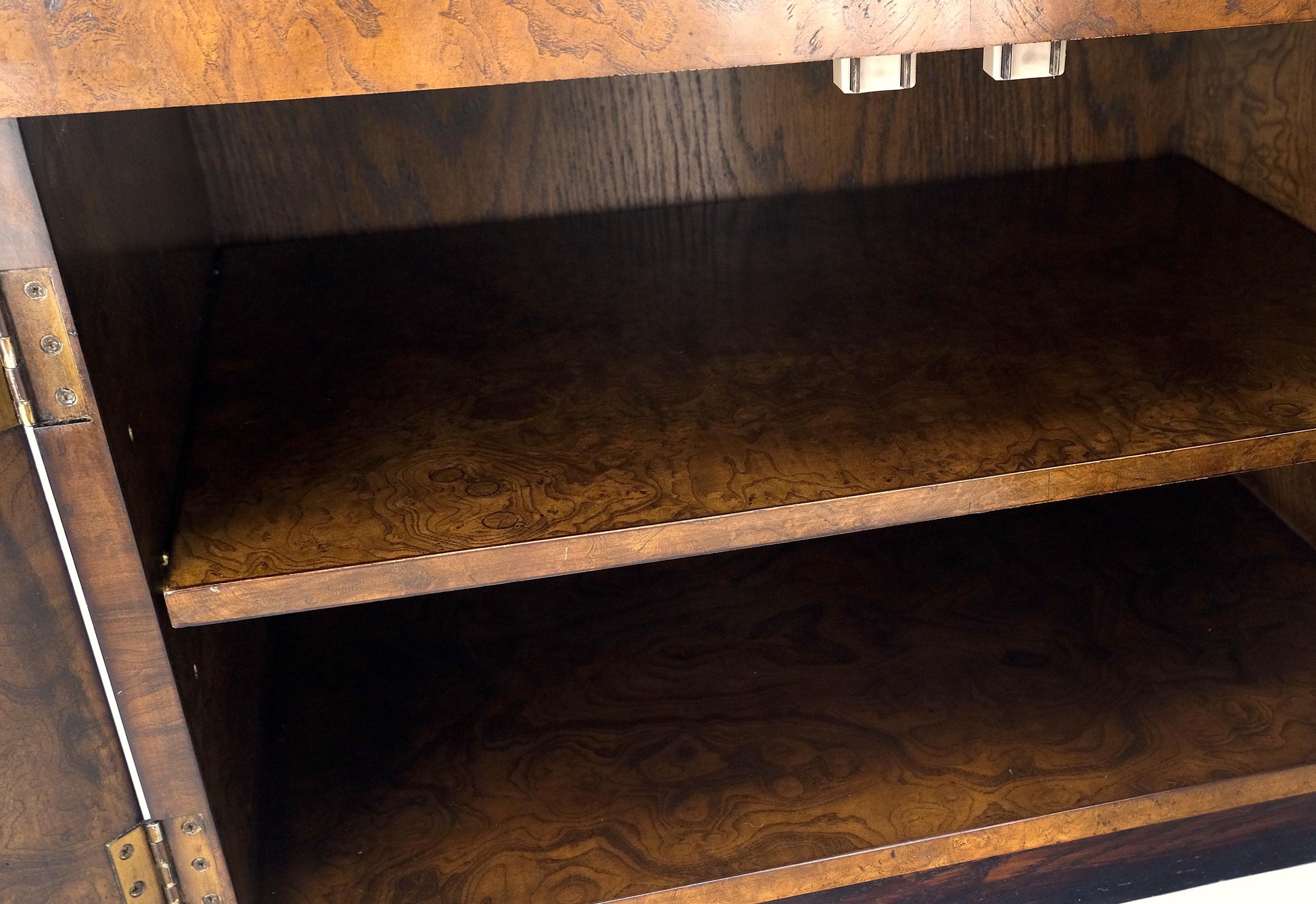 EstablishedLines Mid Century Widdicomb Burl Wood Two Door One Drawer End Table Nightstand Mint!
