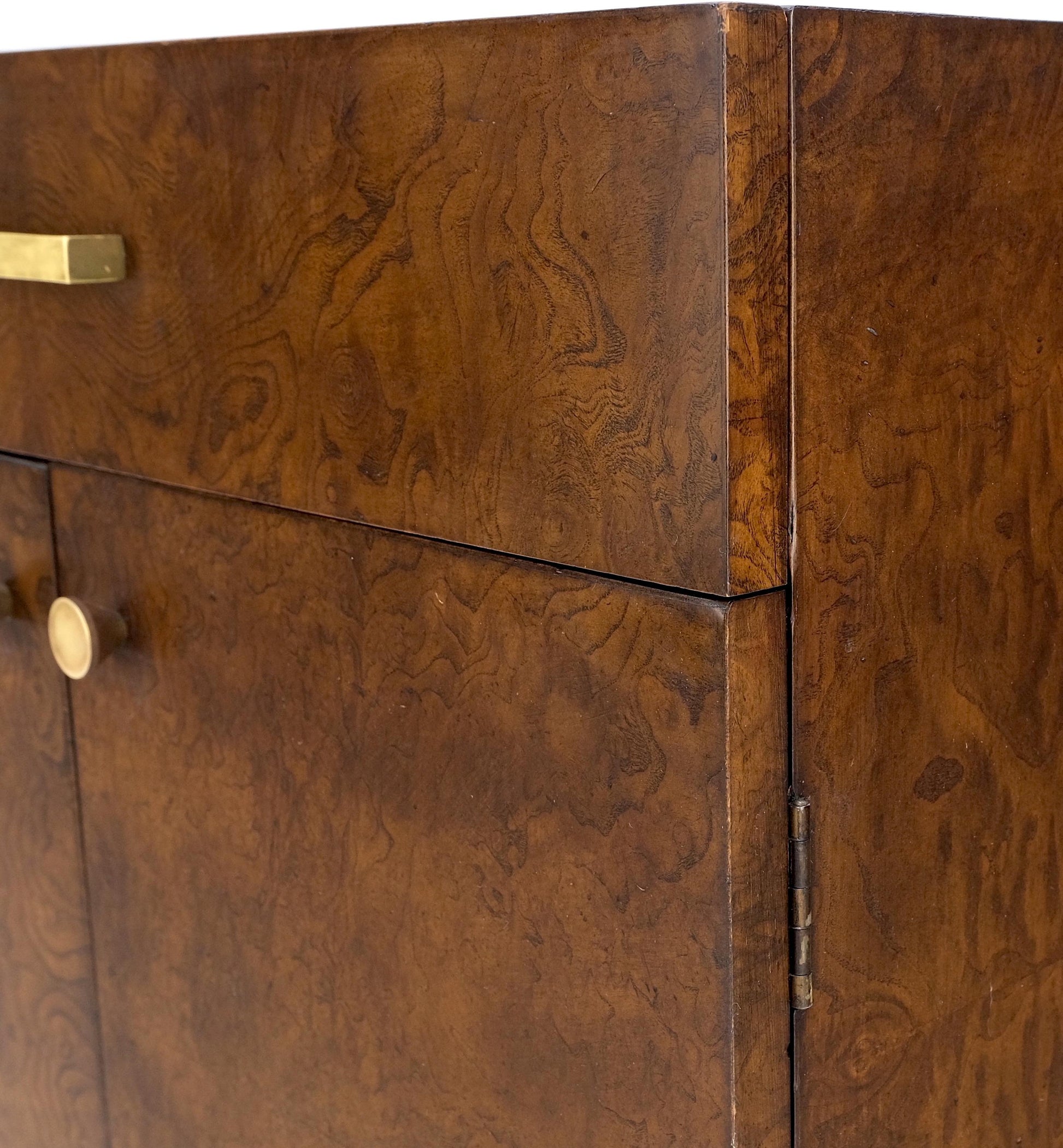 EstablishedLines Mid Century Widdicomb Burl Wood Two Door One Drawer End Table Nightstand Mint!