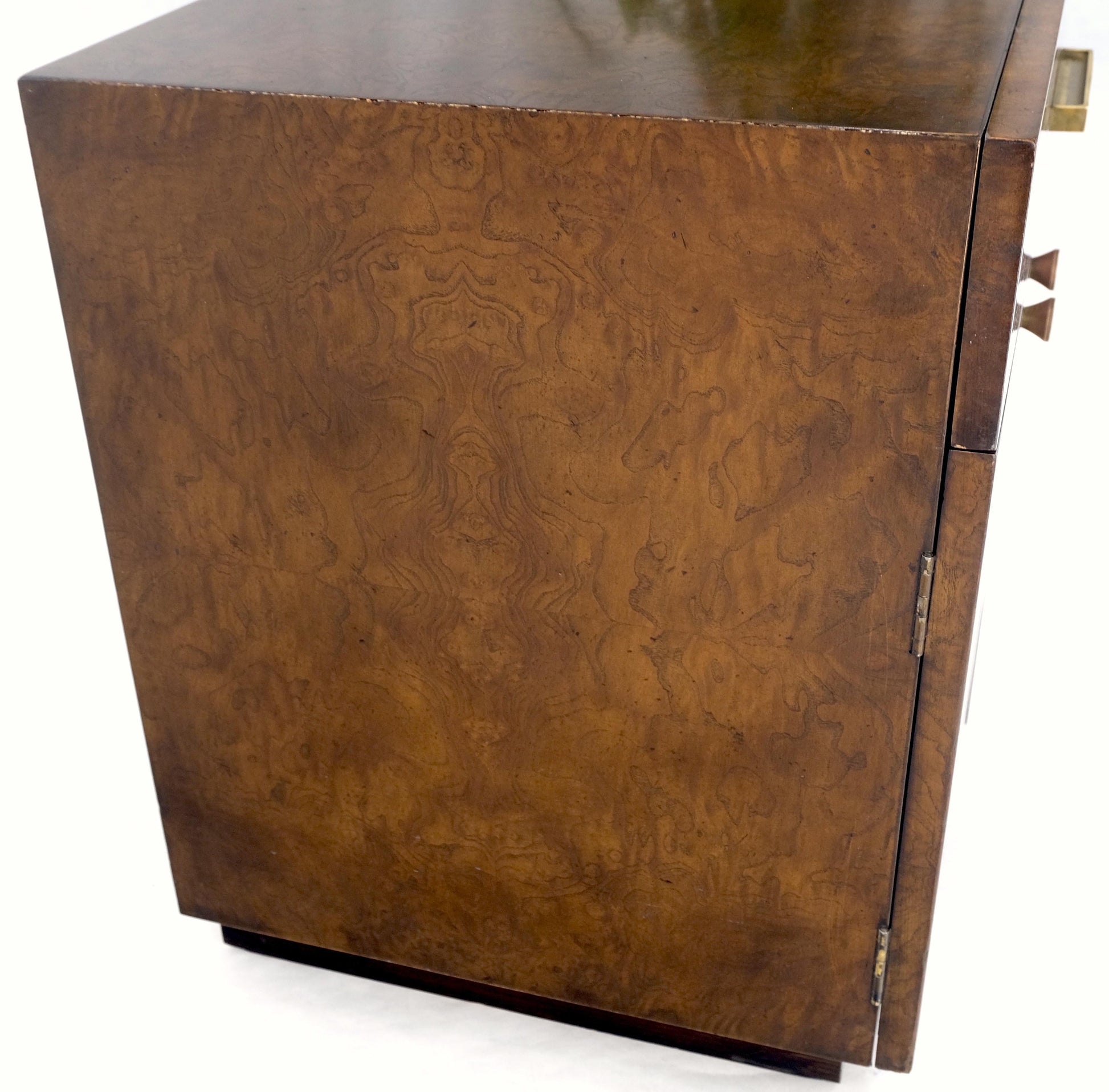 EstablishedLines Mid Century Widdicomb Burl Wood Two Door One Drawer End Table Nightstand Mint!