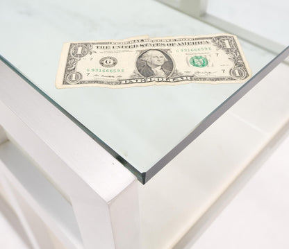 EstablishedLines Aluminum Frame Glass Shelves Two Marble Shelves Console Sofa Table Mid Century