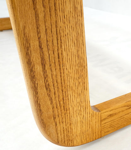 Smoked Glass Golden Oak American Mid Century Modern Console Sofa Table Mint!