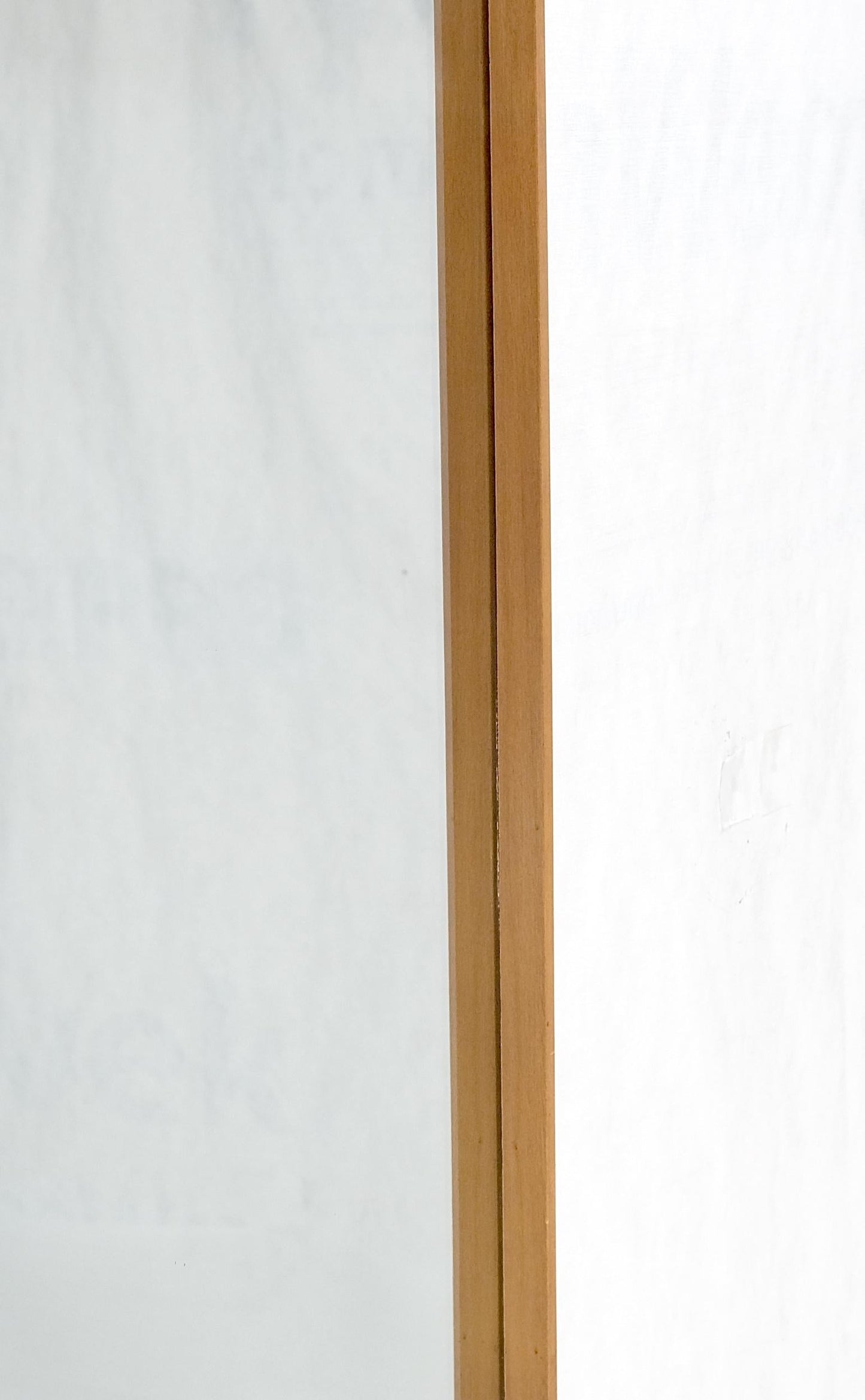 American Mid Century Modern Light Walnut Rectangle Wall Mirror MINT!