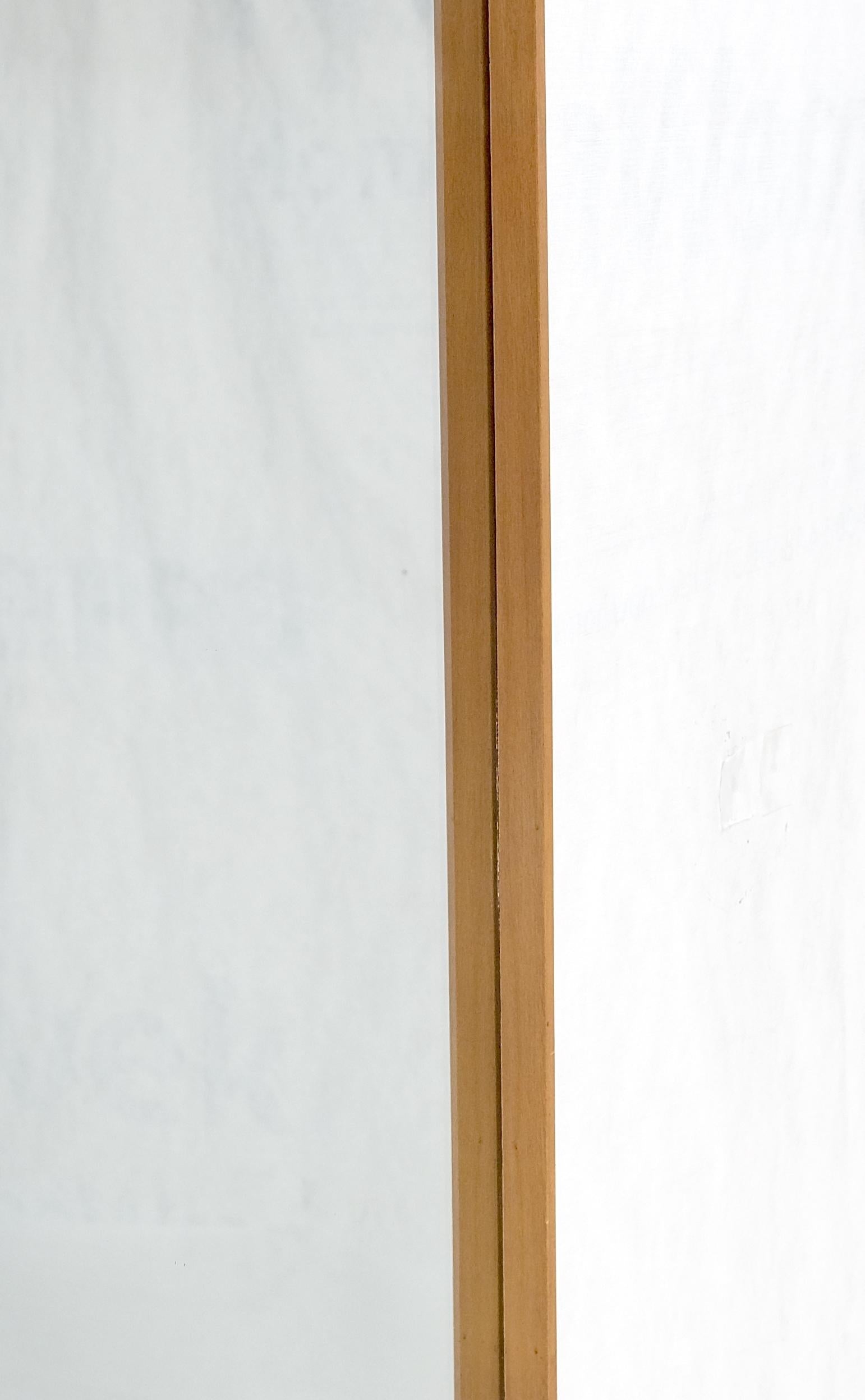 EstablishedLines American Mid Century Modern Light Walnut Rectangle Wall Mirror MINT!