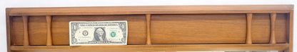 American Mid Century Modern Light Walnut Rectangle Wall Mirror MINT!