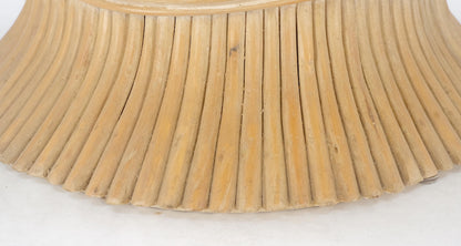 EstablishedLines Large Round Sheath of Bamboo Round Coffee Table Mid Century Modern McGuire MINT!