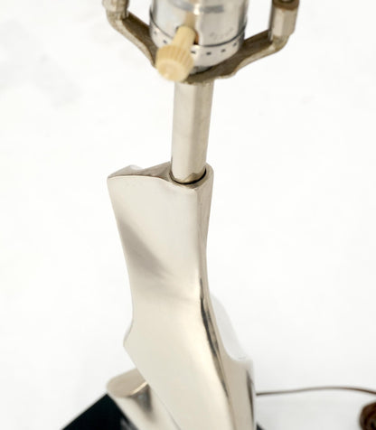 EstablishedLines Abstract Polished Metal Chrome Table Lamp in Style of Picasso