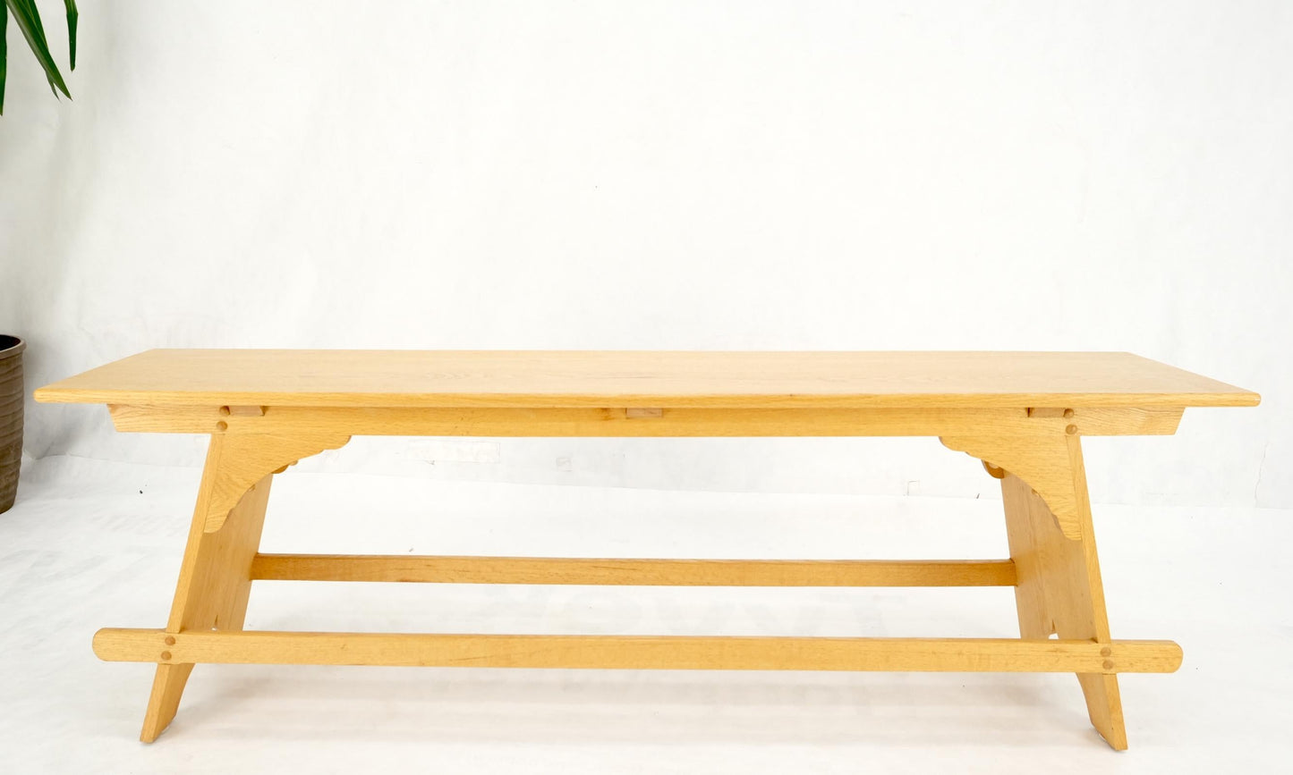 EstablishedLines Arts & Crafts Studio Made Long Oak Bench