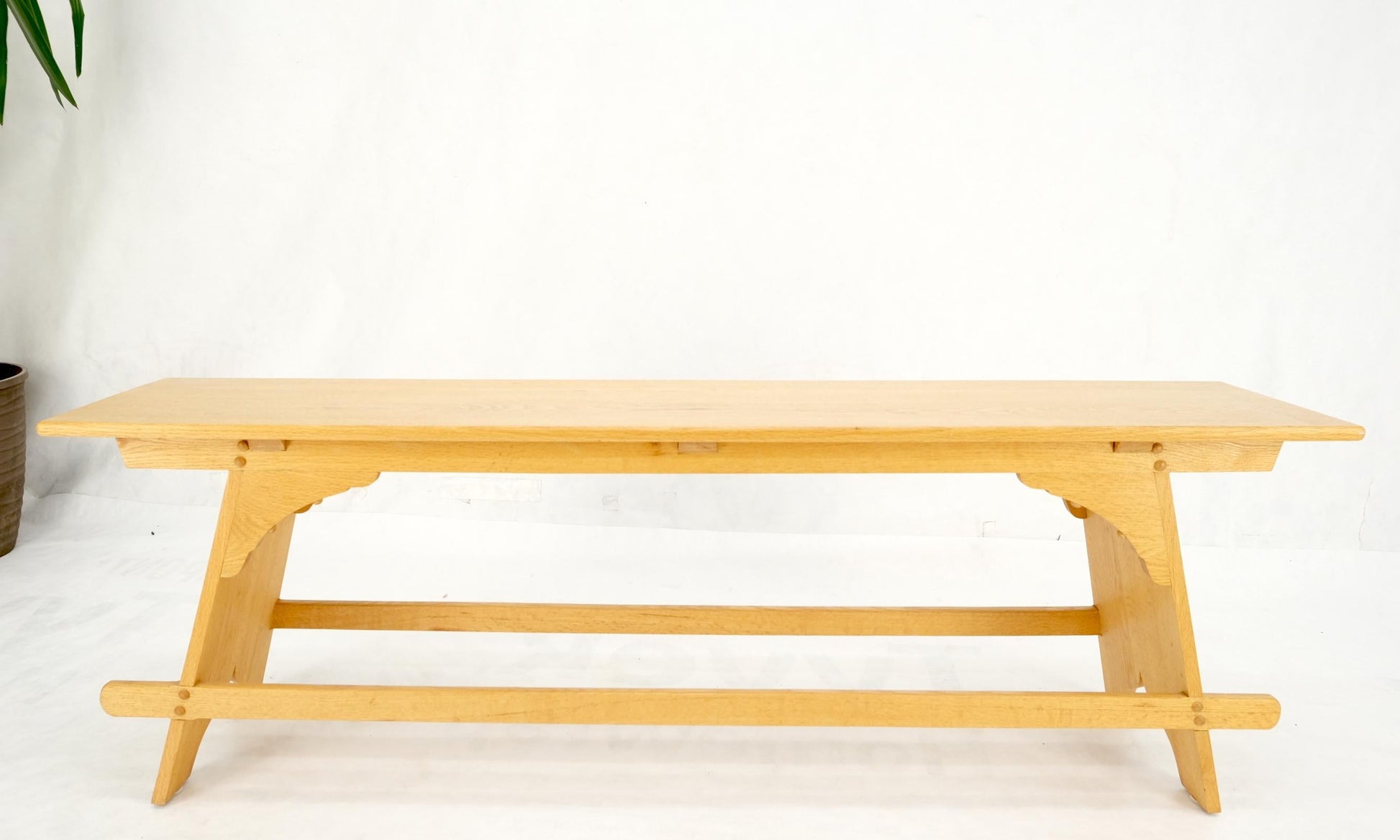 EstablishedLines Arts & Crafts Studio Made Long Oak Bench