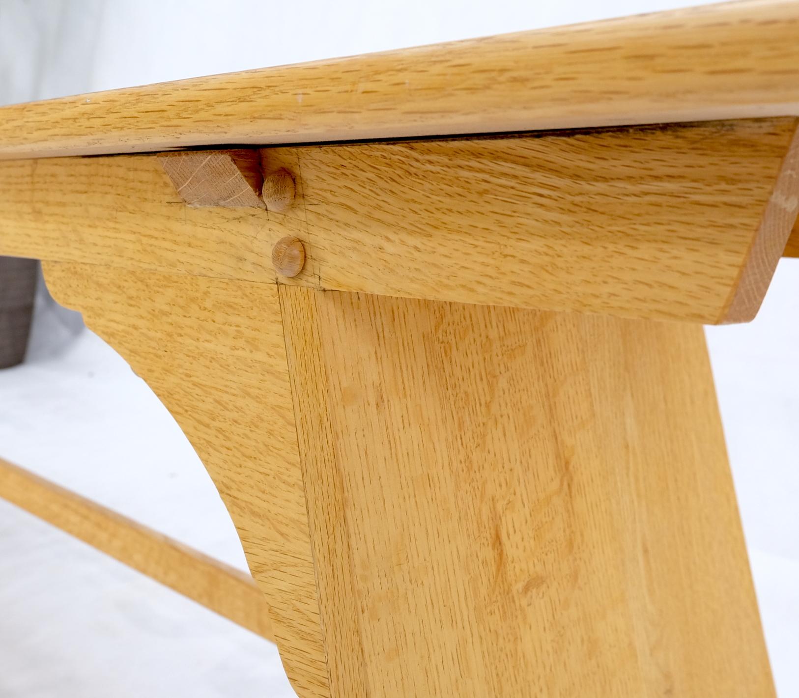 EstablishedLines Arts & Crafts Studio Made Long Oak Bench