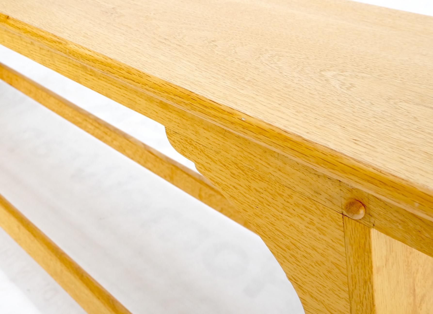 EstablishedLines Arts & Crafts Studio Made Long Oak Bench