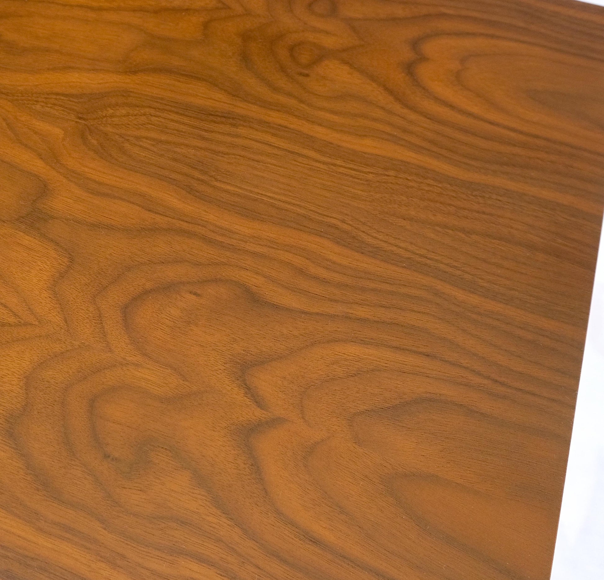 EstablishedLines Pair Sculpted Fronts Legs Walnut Mid-Century Modern Nightstands End Tables MINT!