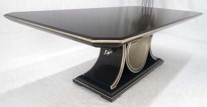 Maitland Smith Bolero 8' Long Dining Table 127" Total Length One Leaf Espresso