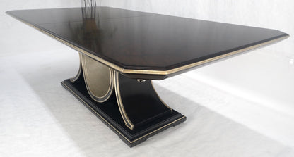 Maitland Smith Bolero 8' Long Dining Table 127" Total Length One Leaf Espresso