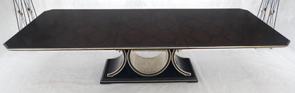 Maitland Smith Bolero 8' Long Dining Table 127" Total Length One Leaf Espresso