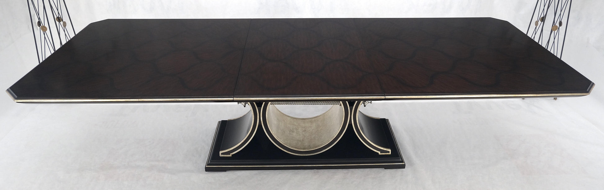 EstablishedLines Maitland Smith Bolero 8' Long Dining Table 127" Total Length One Leaf Espresso