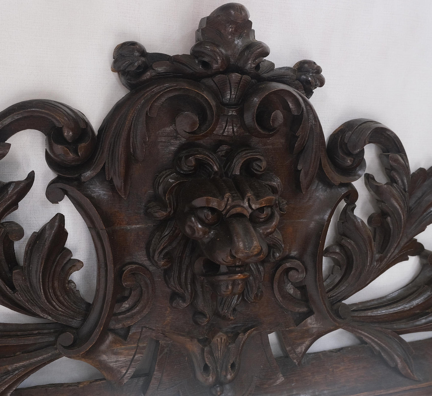 EstablishedLines North Winds Standing 8 Feet Tall Heavily Carved Oak Floor Wall Mirror Clean!