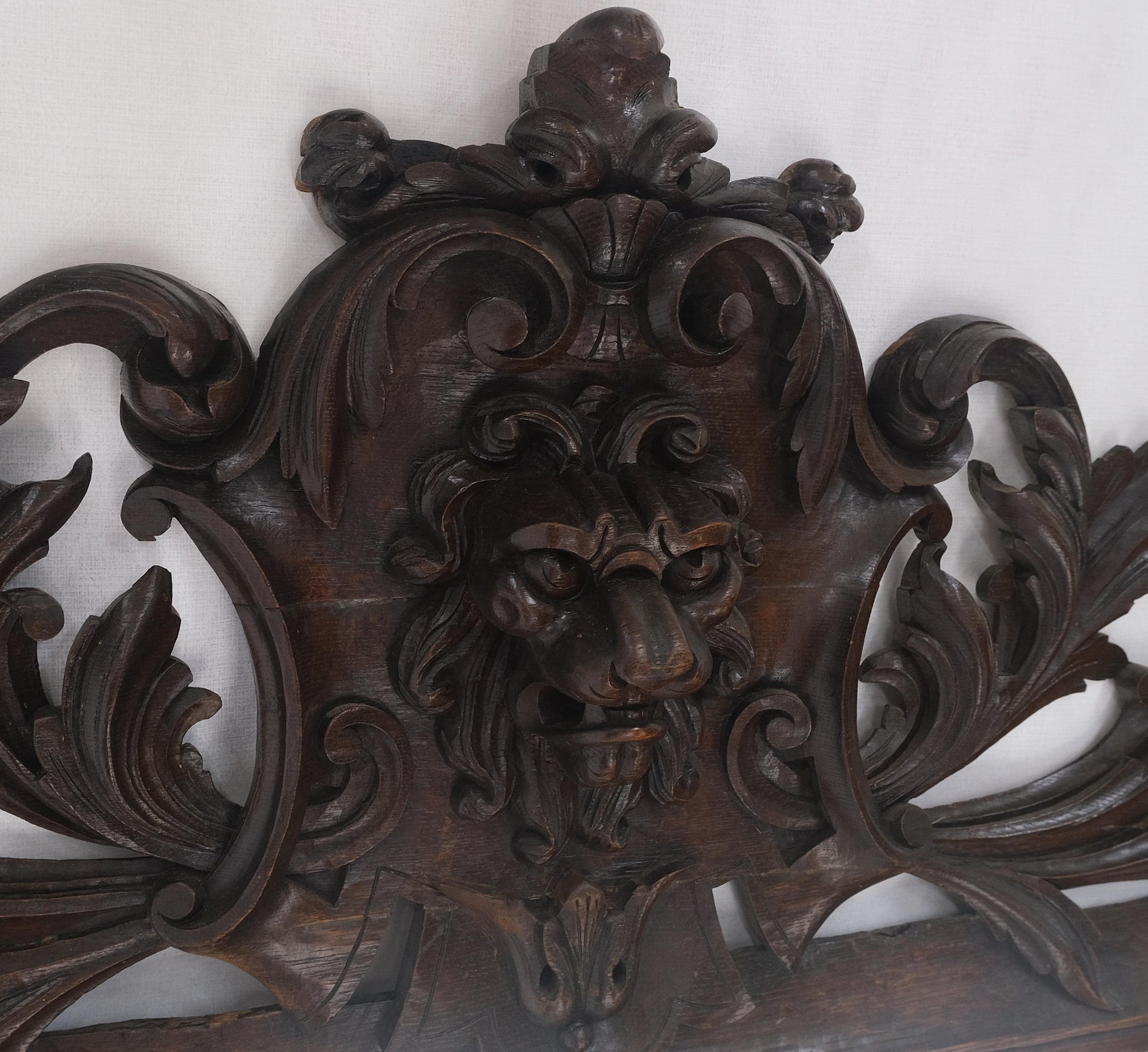 EstablishedLines North Winds Standing 8 Feet Tall Heavily Carved Oak Floor Wall Mirror Clean!