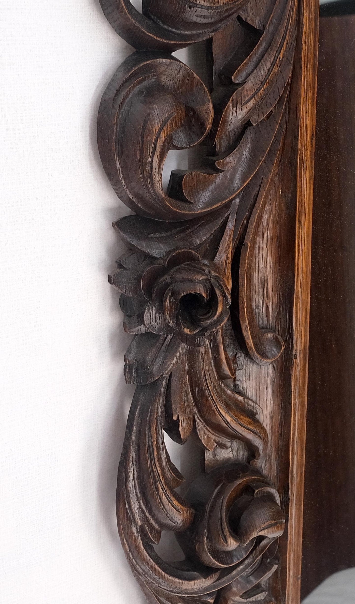 EstablishedLines North Winds Standing 8 Feet Tall Heavily Carved Oak Floor Wall Mirror Clean!