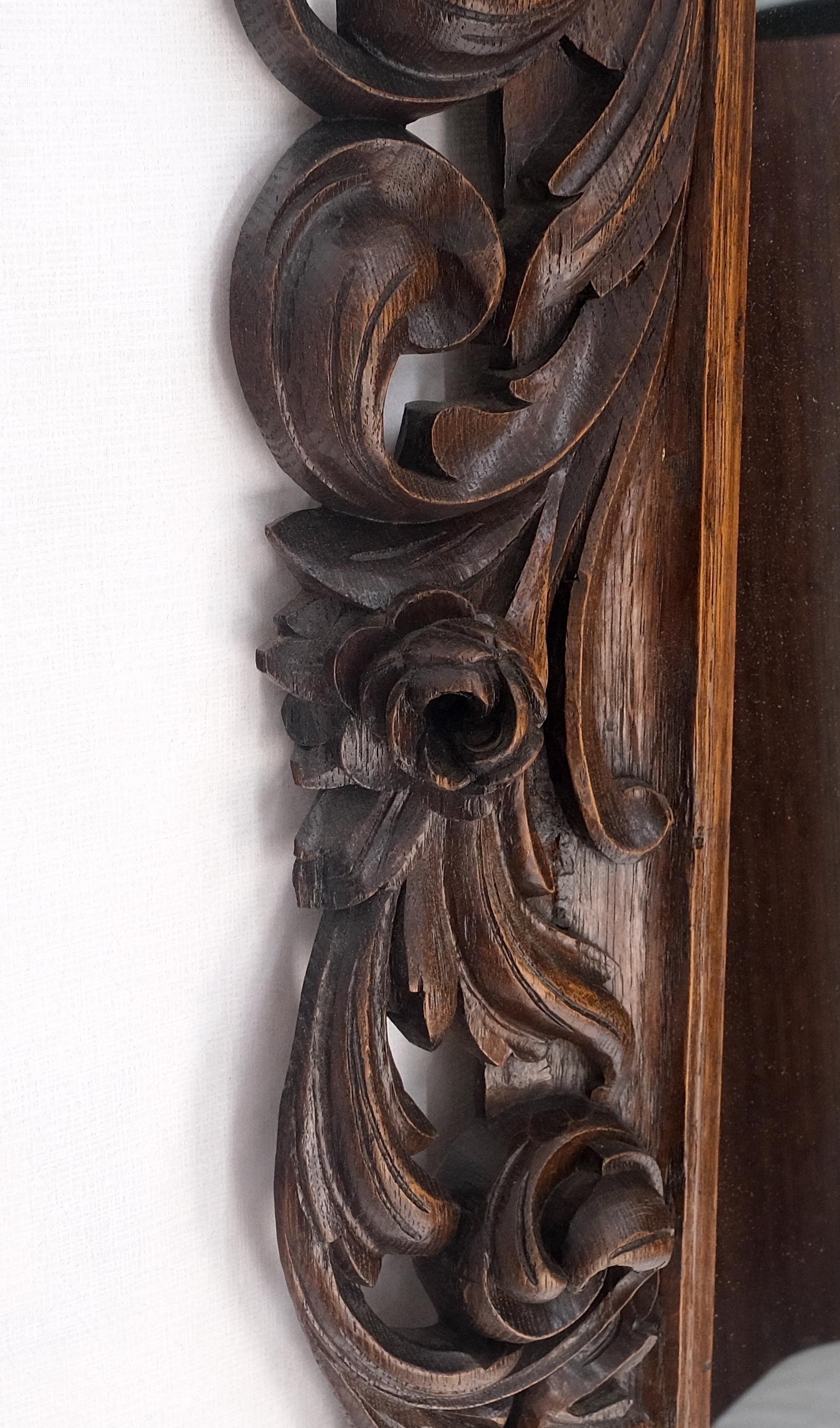 EstablishedLines North Winds Standing 8 Feet Tall Heavily Carved Oak Floor Wall Mirror Clean!