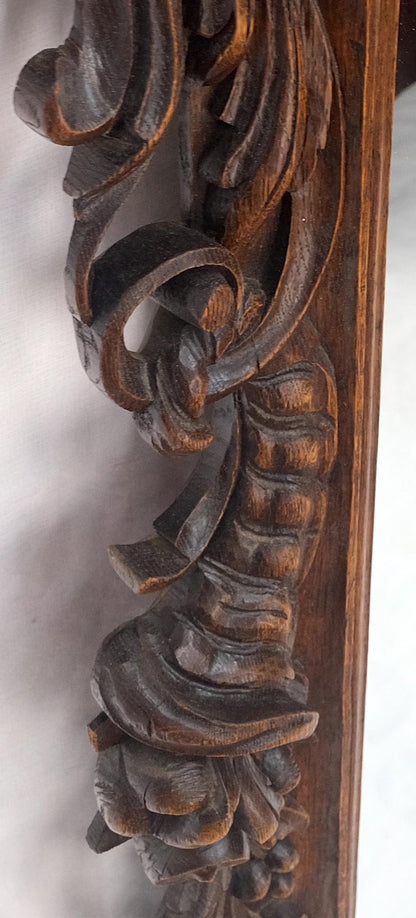 EstablishedLines North Winds Standing 8 Feet Tall Heavily Carved Oak Floor Wall Mirror Clean!