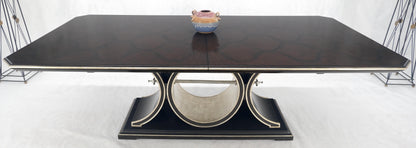 Maitland Smith Bolero 8' Long Dining Table 127" Total Length One Leaf Espresso