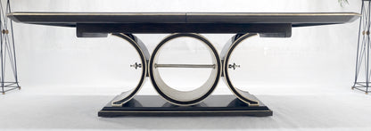 Maitland Smith Bolero 8' Long Dining Table 127" Total Length One Leaf Espresso