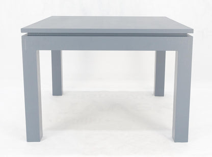 EstablishedLines Square Parsons Style Cloth Wrapped Grey Lacquer c1970s Center Occasional Table