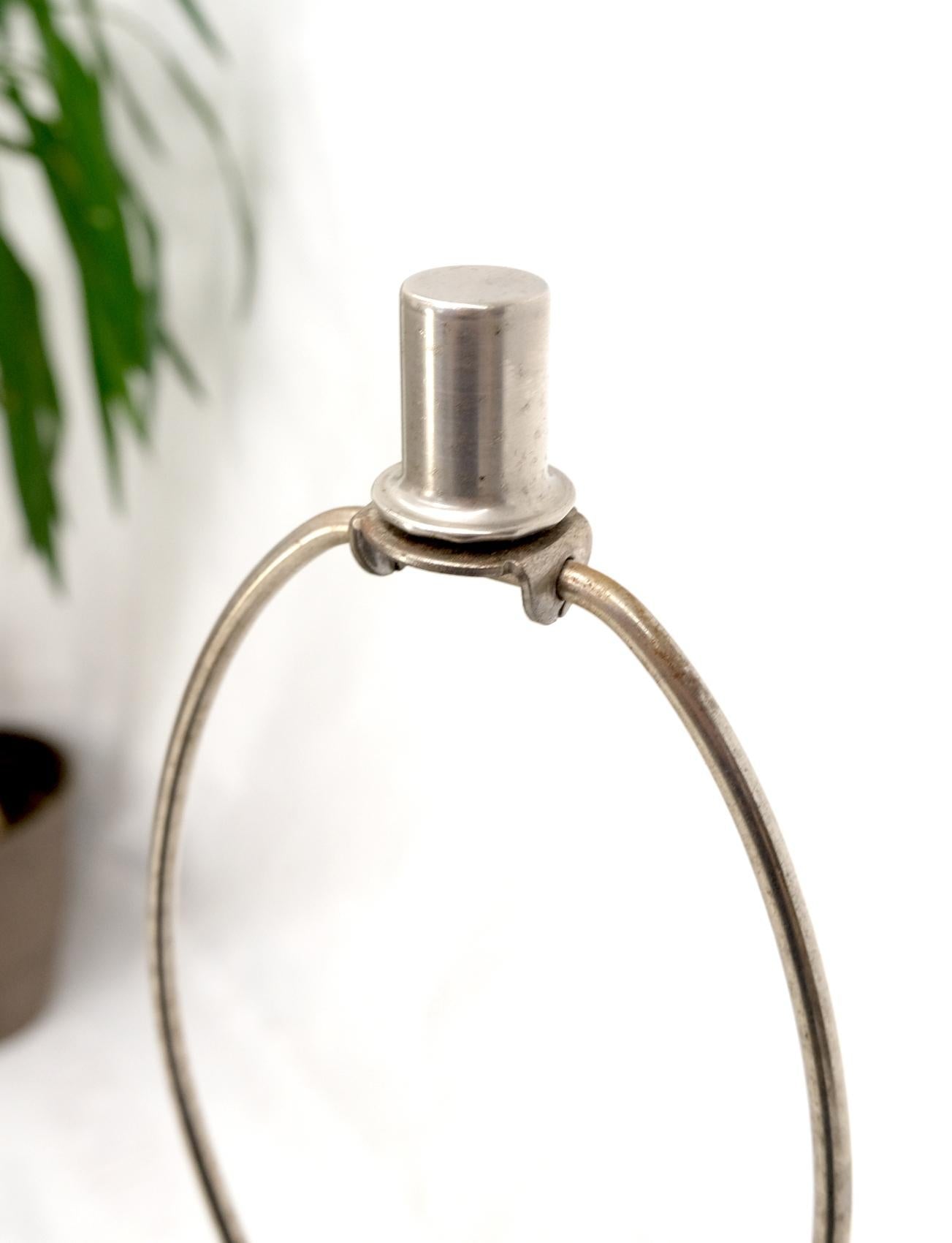 EstablishedLines Mid Century Modern Chrome Triangular Star Shape Base Floor Lamp