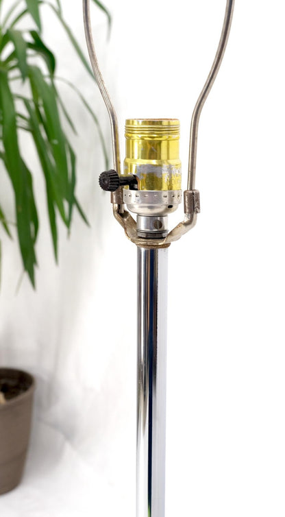 EstablishedLines Mid Century Modern Chrome Triangular Star Shape Base Floor Lamp
