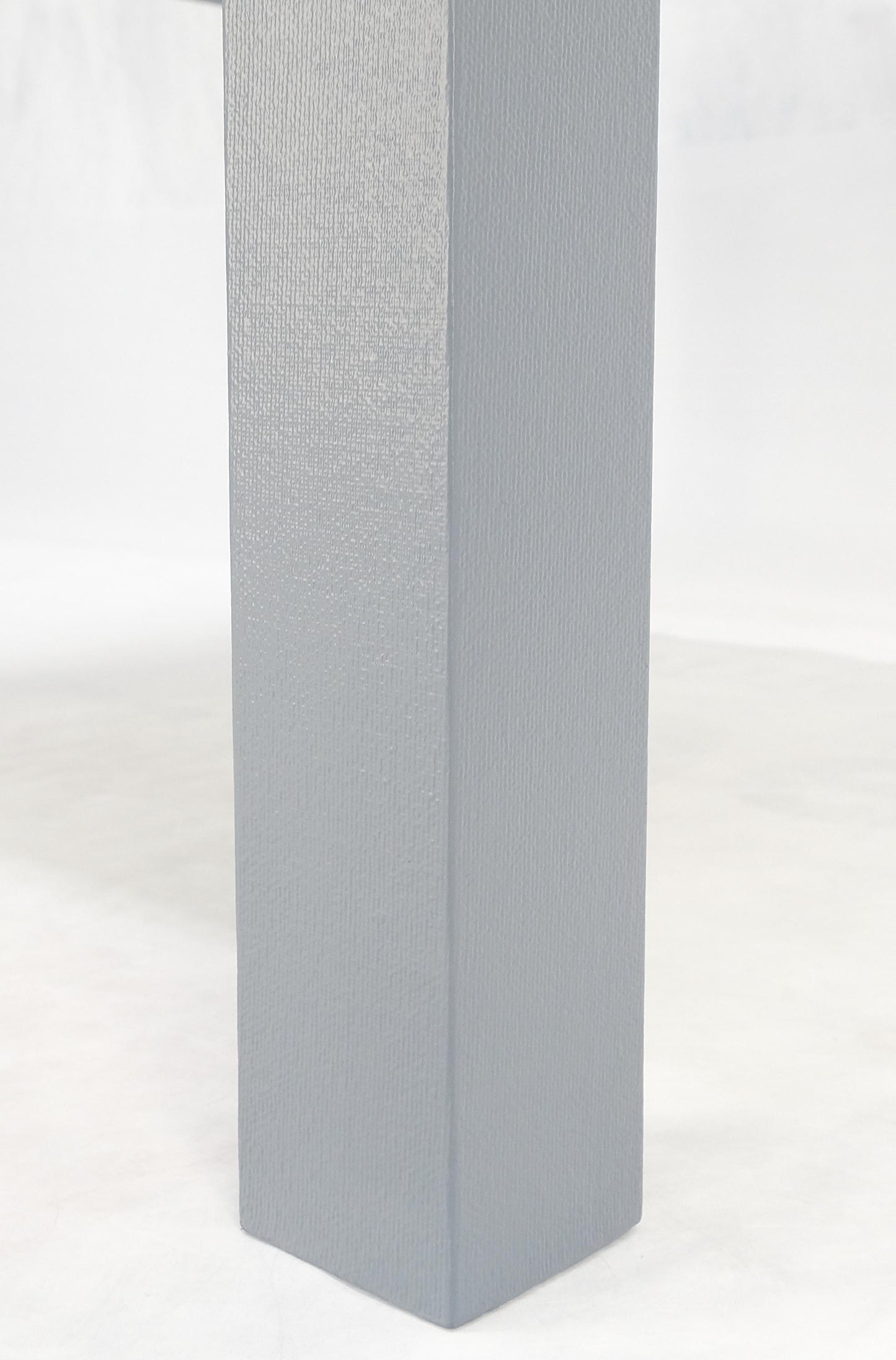 EstablishedLines Square Parsons Style Cloth Wrapped Grey Lacquer c1970s Center Occasional Table