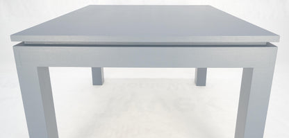 EstablishedLines Square Parsons Style Cloth Wrapped Grey Lacquer c1970s Center Occasional Table