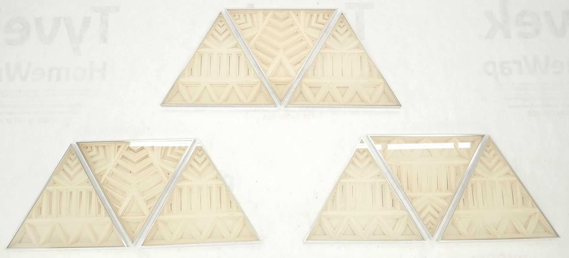 EstablishedLines Mid Century Modern Greg Copeland 3D Paper Cutout Wall Art Sculpture Aluminum