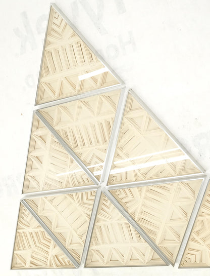 EstablishedLines Mid Century Modern Greg Copeland 3D Paper Cutout Wall Art Sculpture Aluminum