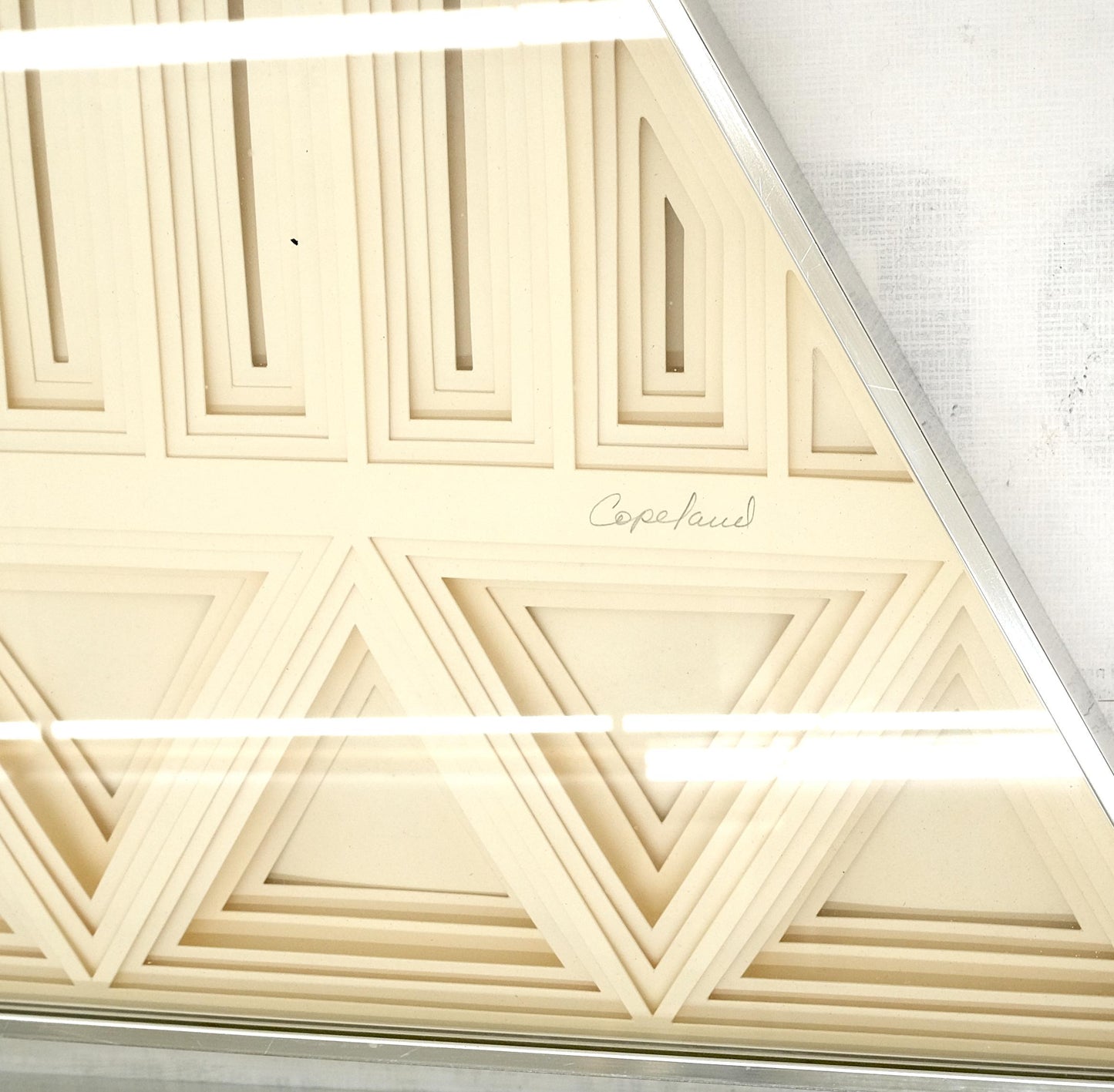 EstablishedLines Mid Century Modern Greg Copeland 3D Paper Cutout Wall Art Sculpture Aluminum