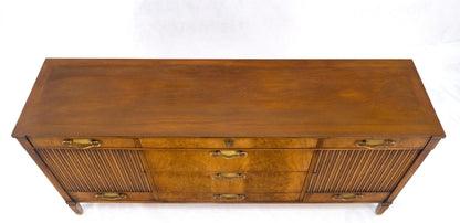 John Stuart American Mid-Century Modern Walnut Long Dresser Credenza Brass MINT!