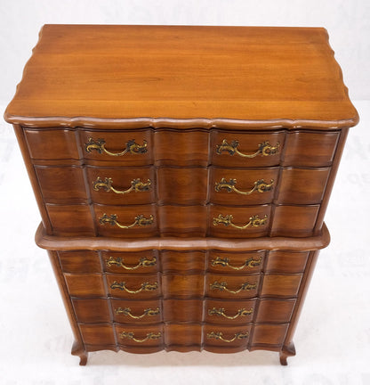 EstablishedLines Solid Cherry Country French Brass Pulls 7 Drawers High Chest Dresser MINT!