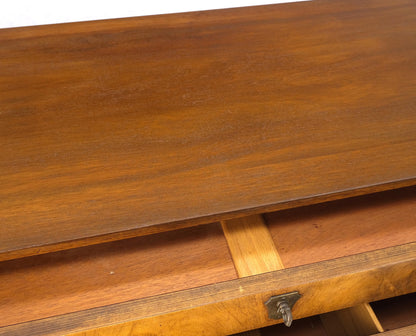 John Stuart American Mid-Century Modern Walnut Long Dresser Credenza Brass MINT!
