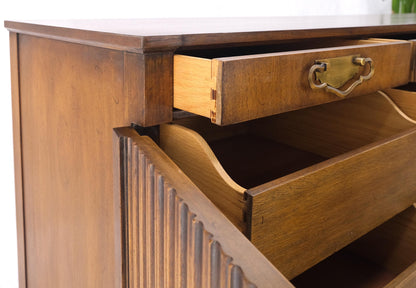 John Stuart American Mid-Century Modern Walnut Long Dresser Credenza Brass MINT!