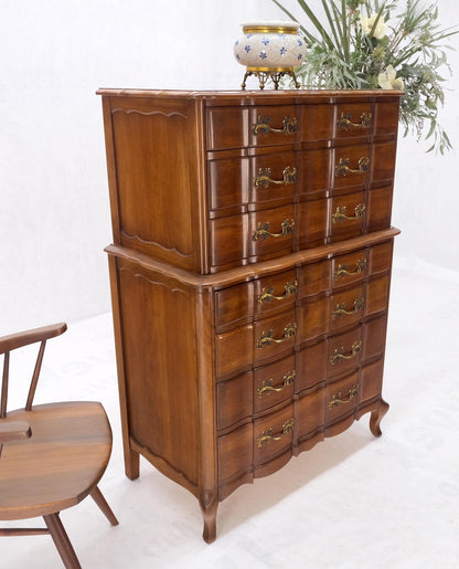 EstablishedLines Solid Cherry Country French Brass Pulls 7 Drawers High Chest Dresser MINT!